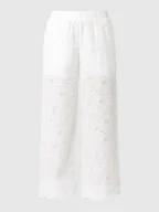 Spodnie damskie - Kuloty z ażurowej koronki - miniaturka - grafika 1