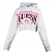 Bluzy damskie - Biała Bluza Damska Logo Rozmiar L *Guess* - miniaturka - grafika 1