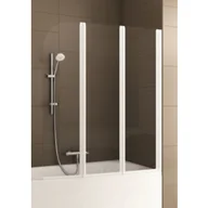 Parawany nawannowe - ARMATURA KRAKÓW 170-06953P MODERN 3  PARAWAN 3-ELEMENTOWY BIAŁY /  SZKŁO BEZPIECZNE1205-1215mm / 1400mm - miniaturka - grafika 1