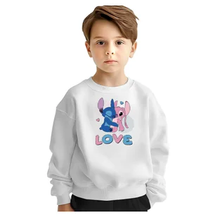 BLUZA DZIECIĘCA MŁODZIEŻOWA STITCH LOVE 110-116 WZORY PREZENT - Bluzy dla dziewczynek BLUZA DZIECIĘCA MŁODZIEŻOWA STITCH LOVE 110-116 WZORY PREZENT - Bluzy dla dziewczynek - miniaturka - grafika 1