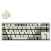 Klawiatury - KEYCHRON Q3 Max Wireless Switch Gateron Jupiter Banana Biało-szaro-zielony - miniaturka - grafika 1