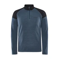Bluzy sportowe męskie - Męska Bluza CRAFT CORE EDGE THERMAL MIDLAYER M 1909502-631000 – Granatowy - miniaturka - grafika 1