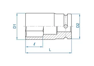 NASADKA KRÓTKA UDAROWA CIENKOŚCIENNA 3/4" 30mm x 80mm, 6-kąt King Tony - Klucze i nasadki NASADKA KRÓTKA UDAROWA CIENKOŚCIENNA 3/4" 30mm x 80mm, 6-kąt King Tony - Klucze i nasadki - miniaturka - grafika 1