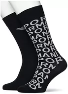Skarpetki męskie - Emporio Armani Męskie krótkie skarpety na co dzień, 2-pak, Czarny, rozmiar uniwersalny - miniaturka - grafika 1