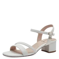 Moda i Uroda OUTLET - s.Oliver Damskie sandały 5-28207-42 z obcasem, biały, 39 eu - miniaturka - grafika 1