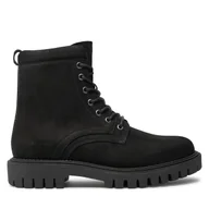 Botki męskie - Trapery Tommy Hilfiger Casual Hilfiger Chunk Z Nbk Boot FM0FM05149 Czarny - miniaturka - grafika 1