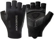 Rękawiczki rowerowe - Rękawiczki rowerowe Rockbros wiosna/lato/jesień, krótkie palce, rozmiar: S - czarne - miniaturka - grafika 1