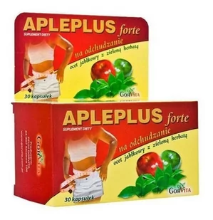 Gorvita Apleplus forte z zieloną herbatą x 30 kaps - Odchudzanie i oczyszczanie - miniaturka - grafika 1