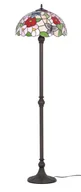 Lampy stojące - Kolorowa lampa stojąca z witrażowym kwiatowym kloszem - 27X A666 H6-W14 - miniaturka - grafika 1