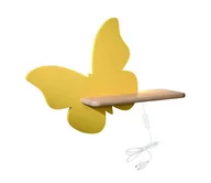 Lampy ścienne - Candellux Lampa kinkiet półeczka 5W LED 4000K IQ Kids Butterfly złoty 21-85153 21-85153 - miniaturka - grafika 1