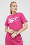 Koszulki sportowe damskie - Reebok t-shirt damski kolor różowy - miniaturka - grafika 1
