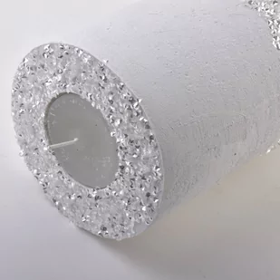 ŚWIECA LAMPION WALEC 120X240 DIAMENT BIAŁY PORCELANA - Świeczniki - miniaturka - grafika 3