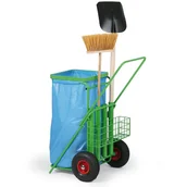 Wózki serwisowe - B2B Partner Wózek do sprzątania terenów zewnętrznych na worki 120L 3300 - miniaturka - grafika 1