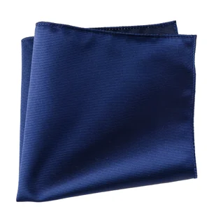 Poszetka męska w prążki - granatowa - Krawaty i muchy męskie - miniaturka - grafika 1