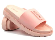 Klapki i japonki damskie - Gumowe klapki damskie na platformie - Big Star LL274425, różowe - miniaturka - grafika 1