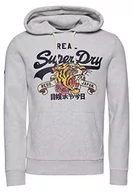 Bluzy męskie - Superdry Męska bluza z kapturem, Glacier Grey Marl, 3XL - miniaturka - grafika 1