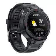 Monitory aktywności - Smartwatch K22 Krokomierz Sportowy Męski Czarny - miniaturka - grafika 1