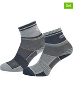 Skarpetki damskie - Jack Wolfskin Skarpety funkcyjne (2 pary) "Hike" w kolorze szaro-granatowym - miniaturka - grafika 1