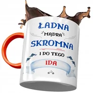 Kubki - Kubek Pomarańczowy Dla Idy Żony Przyjaciółki z Nadrukiem ze Zdjęciem + Opakowanie na prezent (wzór 02) - miniaturka - grafika 1