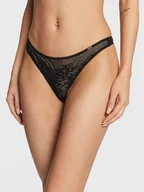 Majtki damskie - Gossard Stringi Glossies 13006 Czarny - miniaturka - grafika 1