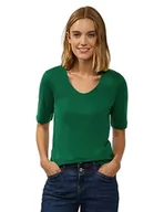 Koszulki i topy damskie - Street One Damska koszulka z krótkim rękawem Basic T-shirt podkoszulek, Gentle Green, 46 - miniaturka - grafika 1
