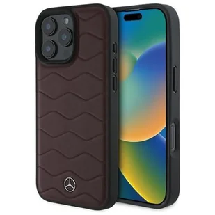 Mercedes MEHCP16X23RWRSR iPhone 16 Pro Max 6.9" czerwony/red hardcase MB Waves Leather - Etui i futerały do telefonów - miniaturka - grafika 1