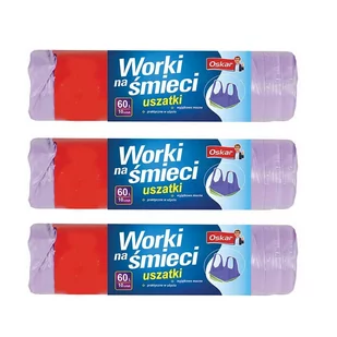 Oskar Delko Worki na śmieci uszatki 60L 10szt - Worki na śmieci - miniaturka - grafika 1