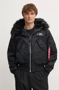 Alpha Industries kurtka 45P Hooded męska kolor czarny zimowa - Kurtki męskie - miniaturka - grafika 1