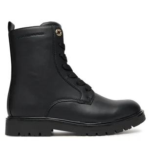 Trapery Tommy Hilfiger Lace-Up Bootie T3A5-34012-1355 D Czarny - Buty dla dziewczynek - miniaturka - grafika 1