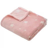 Koce i narzuty dla dzieci - Atmosphera for kids Koc dziecięcy kocyk do pokoju dziecięcego 150 x 125 cm kolor różowy B07V787BNY - miniaturka - grafika 1