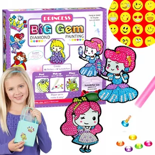 Mozaika Diamentowa Haft Do Wyklejania Diamencikami 5D + Naklejki - Zabawki kreatywne - miniaturka - grafika 1