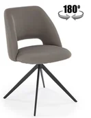 Krzesła - Krzesło obrotowe K546 szary membrana, stelaż typu pająk - miniaturka - grafika 1