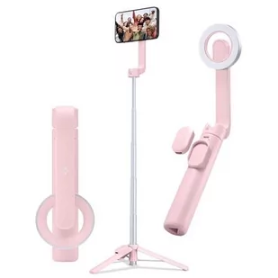 Uchwyt selfie SPIGEN S570W MagSafe Bluetooth Tripod Różowy - Selfie stick - miniaturka - grafika 1