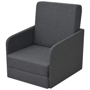 Rozkładany fotel tapicerowany 59,5x72x72,5 cm ciemny szary - Fotele - miniaturka - grafika 1