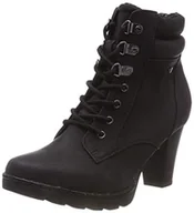 Botki damskie - TOM TAILOR Damskie sztyblety 585200130, czarny - Czarny Black 00001-38 EU - miniaturka - grafika 1