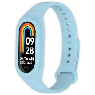 Opaska pasek + etui 2w1 Vanfone do Xiaomi Mi Smart Band 8/9, delikatnie niebieski - Akcesoria do smartwatchy - miniaturka - grafika 1