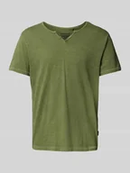 Koszulki męskie - T-shirt z dekoltem serafino - miniaturka - grafika 1