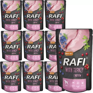 Dolina Noteci Rafi z indykiem dla psa saszetka czarne opakowanie) 10x300g 57012-uniw - Mokra karma dla psów - miniaturka - grafika 1