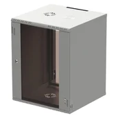 Szafy rack - Szafa wisząca Professional 19" 15U, 600mm, drzwi szklane, szara - miniaturka - grafika 1