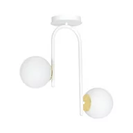 Lampy sufitowe - Emibig Ragnar lampa wisząca 2-punktowa biała/złota 1033/2 1033/2 - miniaturka - grafika 1