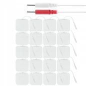 Masażery - Elektrody Żelowe Tens Ems 4X4 Cm Nakładki Pady Do Elektrostymulatora 20Szt - miniaturka - grafika 1