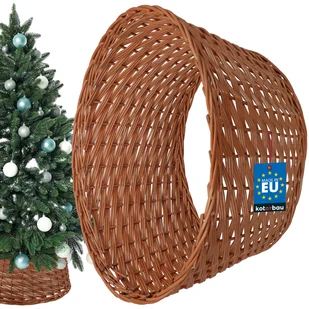 Spódnica choinkowa KOTARBAU® z wierzby Ø 60 cm, stojak choinkowy w naturalnym kolorze z naturalnego rattanu, kosz na choinkę, pokrowiec na stojak choinkowy, dekoracyjna podstawa stojaka choinkowego - Stojaki choinkowe - miniaturka - grafika 1
