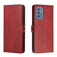 Etui i futerały do telefonów - Hsmy Do etui na telefon Samsung Galaxy M52 5G ze skóry bydlęcej Czerwony - miniaturka - grafika 1