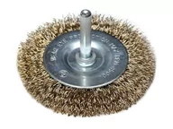 Akcesoria do elektronarzędzi - Dedra Szczotka druciana tarczowa mosiądzowana 100mm z trzpieniem F31-100 2401do2550_uz-104-uniw - miniaturka - grafika 1