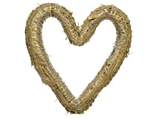 Wianek Serce Natura Świąteczny Słomiany Diy 50Cm - Ozdoby bożonarodzeniowe - miniaturka - grafika 1