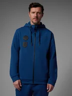 Bluzy męskie - 4F Bluza dresowa regular z kapturem męska 4F x Robert Lewandowski - granatowa XXL - miniaturka - grafika 1