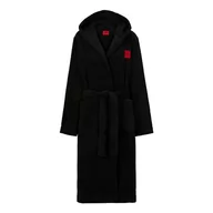 Bluzy damskie - HUGO Terry_Hooded Dressing Gown damska bluza z kapturem, czarny (Black1), XS - miniaturka - grafika 1