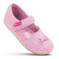 Buty dla dziewczynek - Wojtyłko kapcie dziecięce Rzepy różowy rozmiar 25 - miniaturka - grafika 1