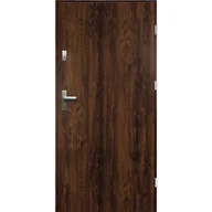Drzwi zewnętrzne - Isoxa Drzwi zewnętrzne stalowe wejściowe Andromeda 68 orzechowe 90 prawe - miniaturka - grafika 1