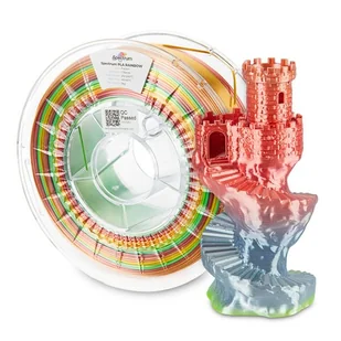 Spectrum 3D filament, PLA Silk Rainbow, 1,75mm, 1000g, 81016, fusion - Filamenty i akcesoria do drukarek 3D - miniaturka - grafika 1